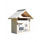 Boîte aux lettres en bois créastuce : moulin violet (courte)