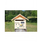 Boîte aux lettres en bois créastuce : l'abeille butine (1 porte prestige)