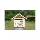 Boîte aux lettres en bois créastuce : l'abeille butine (2 portes)