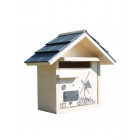 Boîte aux lettres en bois créastuce : moulin violet (courte prestige)