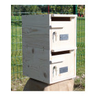 Boîte aux lettres en bois créastuce double toit plat
