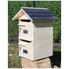 Boîte aux lettres en bois créastuce bois double toit prestige