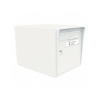 Boite aux lettres signée 1 porte : blanche + porte blanche-sgsbl-bl