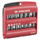 Boîte de 28 embouts fente,ph,pz,6 pans,torx facom e.120pb