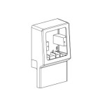 Boîtier Blanc Alpin pour 1 Appareillage 45x45 pour Plinthes PVC 20x70 mm