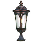 Borne canada,  en aluminium marron et verre