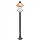 Borne d'extérieur noire street 1 ampoule 126 cm