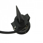 Borne d'extérieur noire street 1 ampoule 28 cm