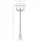 Borne d'extérieur noire street 3 ampoules 231 cm