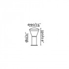 Borne de jardin gris foncé shelby