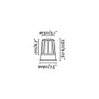 Borne de jardin gris foncé surat 1 ampoule