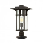 Borne manhattan, bronze huilé et verre