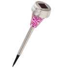 Borne solaire mosaique rose décorative