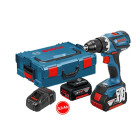 Perceuse visseuses à percussion BOSCH GSB 18 VE-EC 2x5.0Ah chargeur et coffret +SET WIHA 0615990HF8