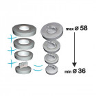 Bouchon universel gris de rechange diamètre 36 à 58 mm wirquin pour baignoire, lavabo, bidet et évier