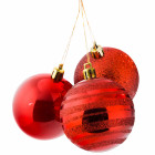 Boule de noël rouge les 9 pièces