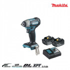 Boulonneuse à chocs brushless makita 18v - 2 batteries bl1830b 3.0ah - 1 chargeur rapide dc18rc dtw180rfj