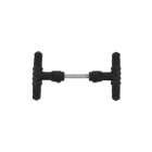 Bouton de portail torsadé noir 6x110mm