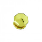 Bouton de porte d'entrée diamant sur rosace laiton poli