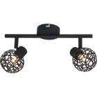 Brillant plafonnier a 2 lumieres brun - 33w