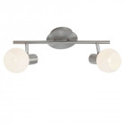 Brilliant g16313/13 philo plafonnier led à 2 lumières métal/verre 3 w e14 acier/verre blanc