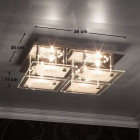 Brilliant steffi, plafonnier à 4 lumières g4 max 16w avec led et télécommande