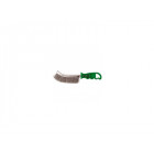 Brosse inox forme convexe 265x25 fil inox  manche vert boite reflex 740.236