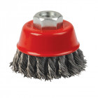 Brosse boisseau à fils d'acier torsadés - 75 mm