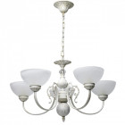 Chandelier blanc classic 5 ampoules 80 cm