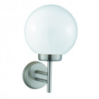 Applique globe, en acier inoxydable et polycarbonate