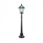 Lampadaire 133 cm capri, en aluminium et verre, marron rustique