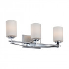 Applique taylor, chrome poli, verre opale, 3 led