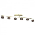 Plafonnier doré megapolis 6 ampoules 22.5 cm