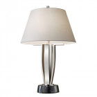 Lampe silvershore, nickel poli, avec abat-jour