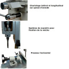 Mortaiseuse à bédane d'établi 550w  mor 375