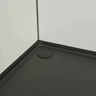 Cabine de douche carrée 80x80x200 cm - Porte pivotante - Fonds Blancs - Receveur et Profilés Noirs Aurlane - CAB297