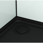 Cabine de douche intégrale 80x80x200 cm carrée - Portes coulissantes - Receveur Noir Mat - ELEMENTARY Aurlane - CAB289