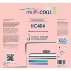 Canette réfrigérant multicool-404 de 400grs, remplace le r22, r407c, r502 et r404a