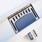 Caniveau de douche italienne inox - 100 cm modèle carré