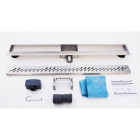 Caniveau de douche italienne inox – 70 cm modèle carré