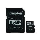 Carte microsdhc - 16 go avec adaptateur pour caméra - kingston
