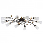 Plafonnier marron flora 10 ampoules 20 cm