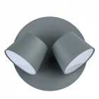 Applique murale grise techno 2 ampoules 13 cm