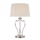 Lampe pimlico, nickel poli, avec abat-jour