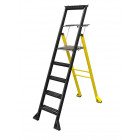 Escabeau aluminium 6 marches caillebotis, CENT449206