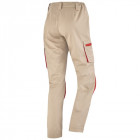 Pantalon femme phyto safe - 9e50 - beige / rouge - xl
