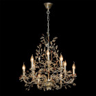 Chandelier argenté flora 9 ampoules 148 cm