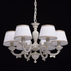 Chandelier beige classic 6 ampoules 80 cm