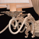 Chandelier beige classic 6 ampoules 85 cm