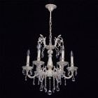 Chandelier beige classic 6 ampoules 97 cm